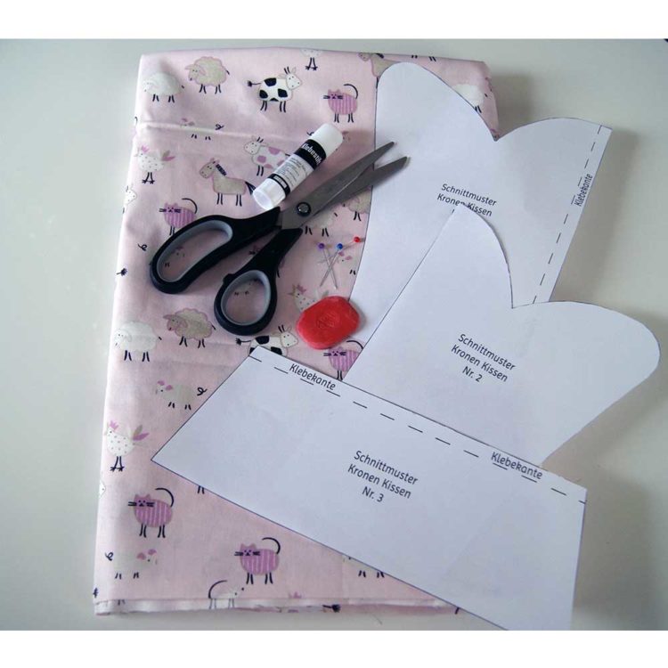 Kronen Kissen nähen – Schnittmuster – Nähanleitung – Kostenlos - selber