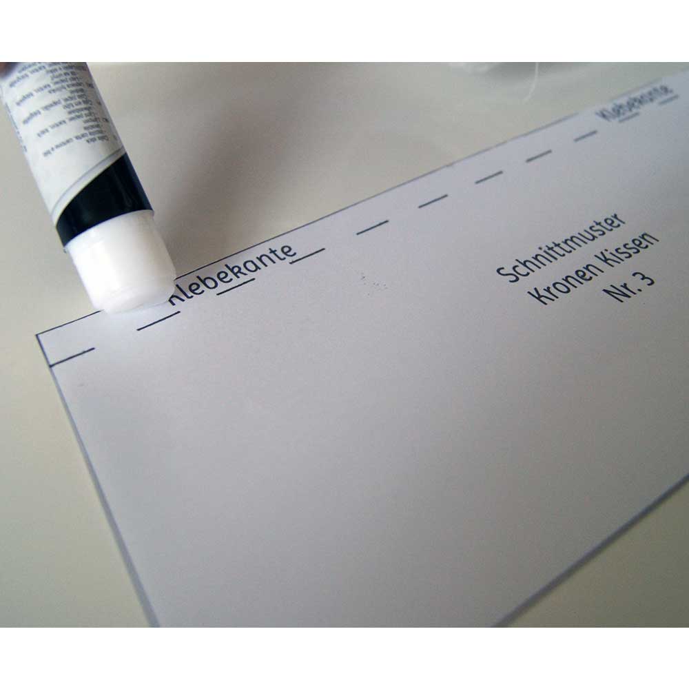 Kronenkissen Schnittmuster kleben 1
